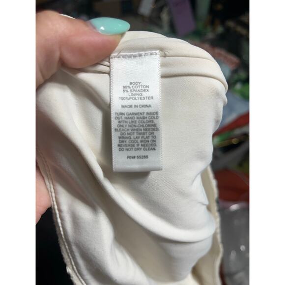 Express White Black Sequin Mini Skirt - Picture 4 of 5